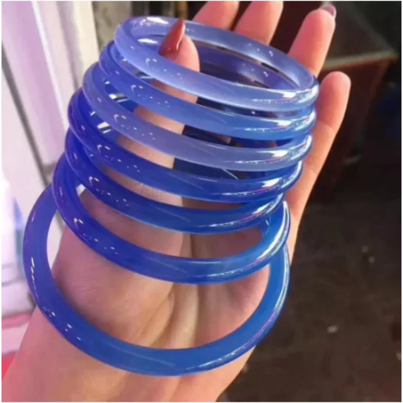 

Изысканный красивый ледяной вид, чистый натуральный агат, халцедон, браслет для женщин, женский браслет с подвесками, высококачественные браслеты, Изящные Ювелирные изделия