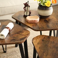 VASAGLE table d'appoint lot de 3 tables basses table de chevet pieds en métal design simple décoratif 4
