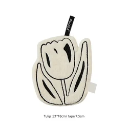 Enhanced Hand Towel: Convenient Hanging Double - Layer, Ultra - Absorbent, Quick - Dry (Tulip)