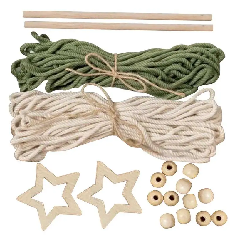 

Набор для макраме «сделай сам», плетеные рождественские Подушки для макраме в форме дерева, подвесные украшения «сделай сам», украшения для рождественской вечеринки