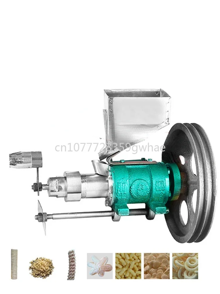 

Corn and rice food extruder, food commercial automatic cutting and puffing machine