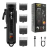 Professional Barber Electric Hair clipper LED display screen UBS charging Trimmer Powerful electric hair clipper trimmer tool 2