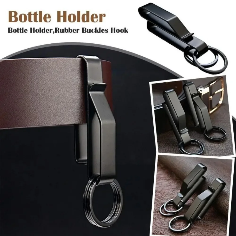 1PC Stainless Steel Belt Hook Carabiner Car Keychain Belt Hanger Bottle Hook Camp Water Holder Tactical Outdoor EDC Buckle Tool