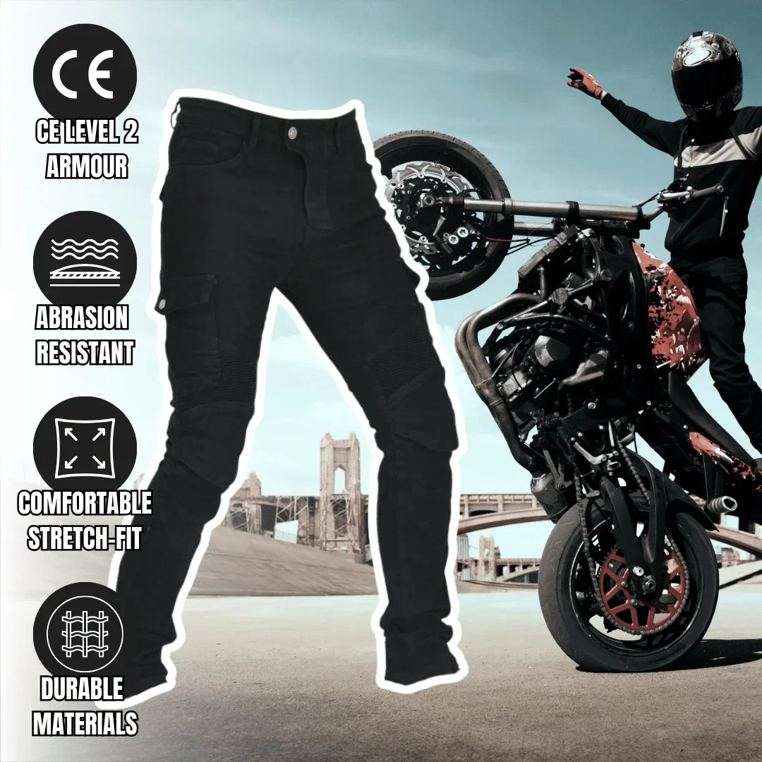 Biker Jeans Mesh Motorcycle Pants With Armor Pure Grit Riding