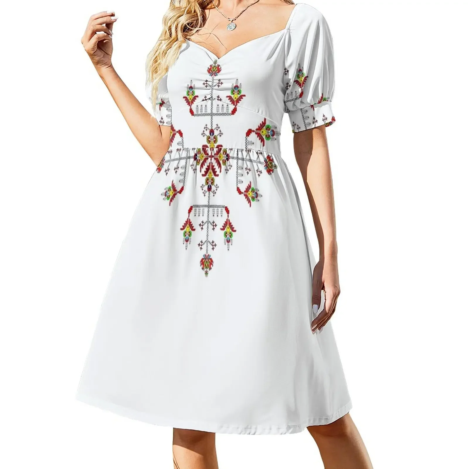

floral embroidery of the native land Sleeveless Dress dresses for woman 2024 summer clothes summer women's suit