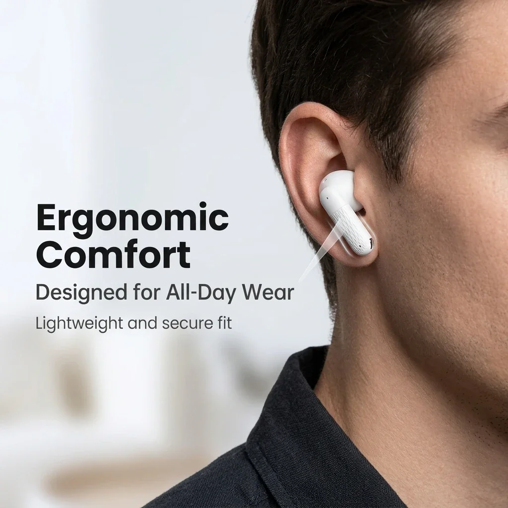 Auricolari Bluetooth Wireless 5.3 TWS con Cancellazione del Rumore, Controllo Touch, per Sport e Musica, Compatti In-Ear - Image 5