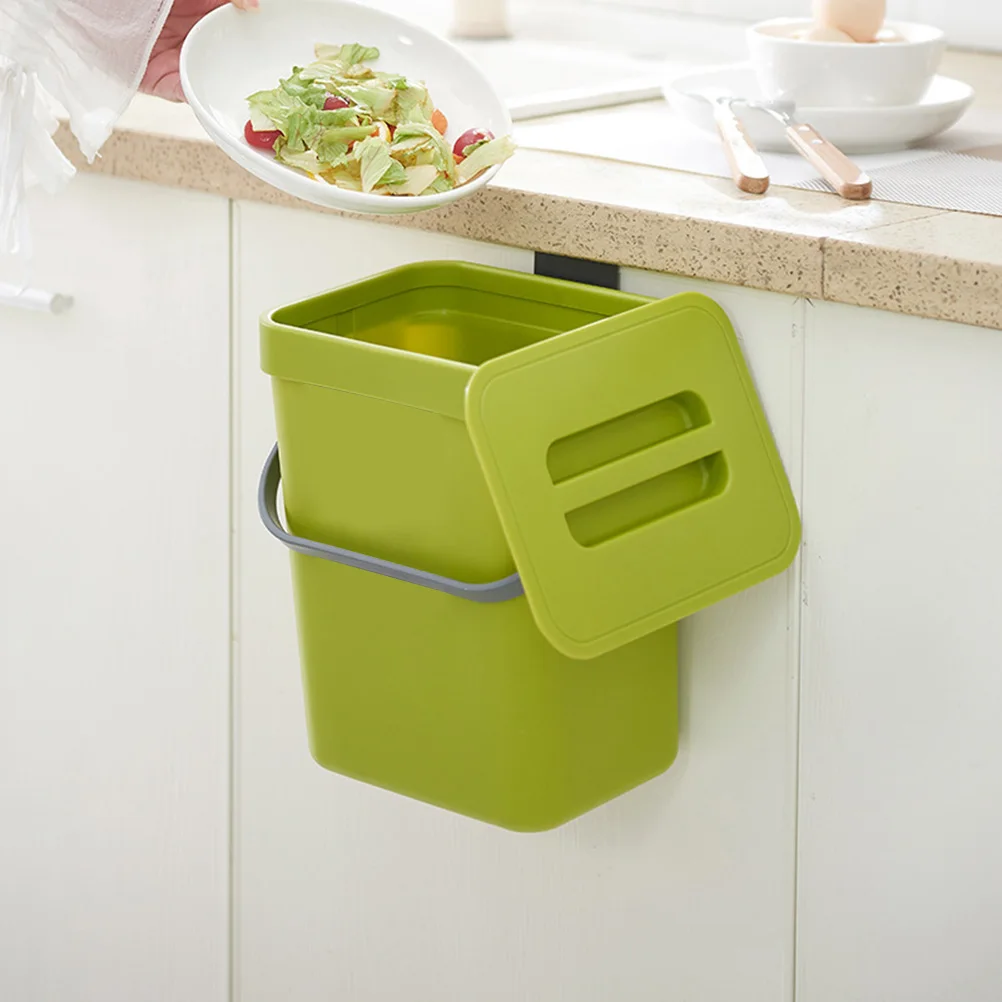Cestino per rifiuti da cucina piccolo contenitore per Compost da cucina 3L contenitore per rifiuti da cucina contenitore da appoggio per uso domestico con coperchio per compostatore di rifiuti - immagine 3