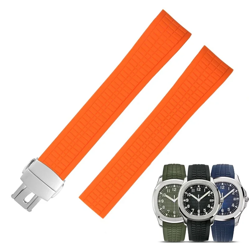 Cinturino Per Orologio In Silicone Di Alta Qualità Per Cinturino Per Orologio Patek Philip 21Mm Granata Da Uomo 5164/5167 Cinturini In Gomma Sportivi 