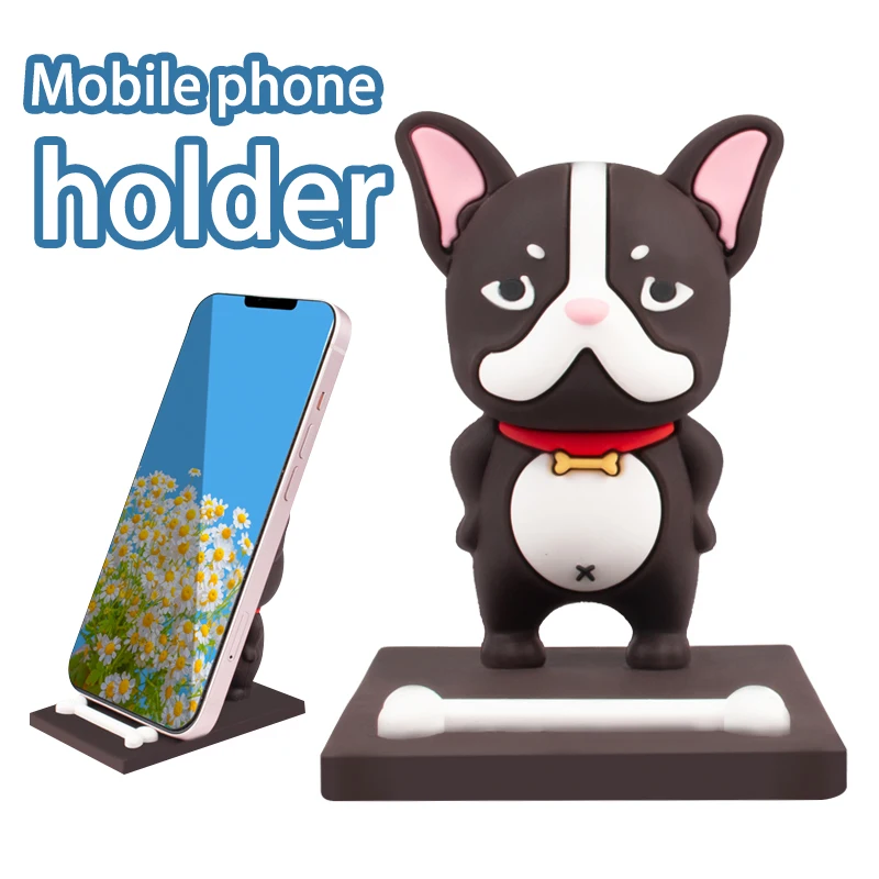 

French Bulldog Cartoon Holder Portable Cell Phone Stand Tablet Support Desktop Handset Mounting for Mobile Phone for iPad iphone