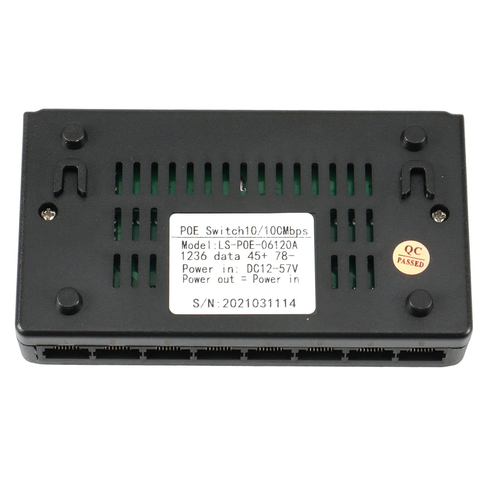 3X 8 포트 6+2 POE 스위치 인젝터 전원 어댑터 없이 RJ45 이더넷을 통한 전원 공급 가족 네트워크 시스템 10/100M