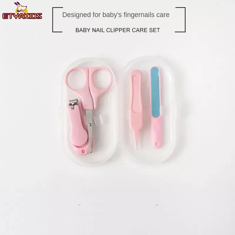 Baby Nail Clipper 4pcs/set Small Nail Trimmer Scissors Files Booger Clip Set Anti Pinch Cutter Baby Care Tools nail clipper,nail care kit,nail trimmer