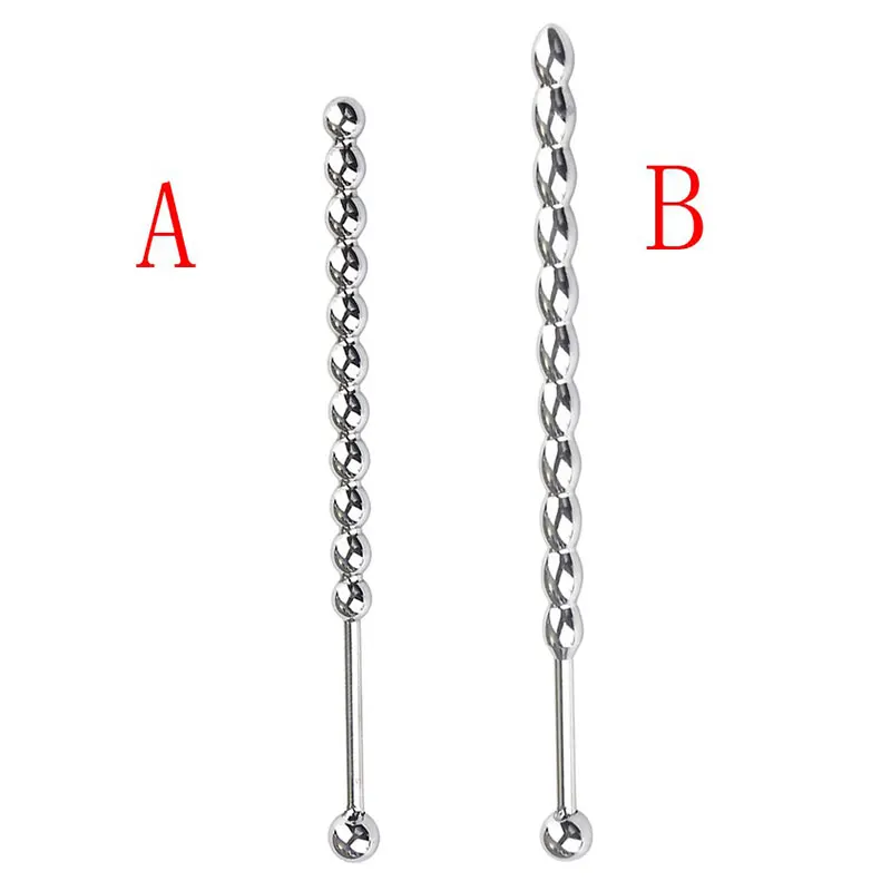 Urethral Dilator Silicone Urethral Dilator Men Male Urethral Sound Stainless Steel Urethral Sounding Stretcher Beads Plug