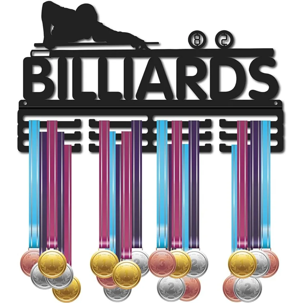 

Billiard Medal Hooks Snooker Medal Holder Billiard Ball Medal Hanger Accommodate Black Iron Wall Mounted Hooks Competition Medal