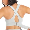 Women Sports Bras Tights Crop Top Yoga Vest Front Zipper Plus Size Adjustable Strap Shockproof Gym Fitness Athletic Brassiere 5