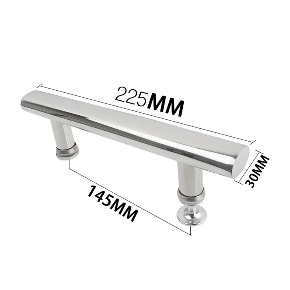 Garden Home Shower Door Handle Home Renovation Stylish 225*30mm Chrome Effect Silver Stainless Steel