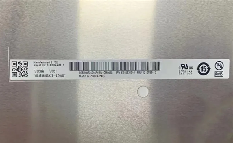 B160UAK01.1 16.0 ġ Ʈ LCD ġ ũ г Ʈ, 1920*1200 EDP