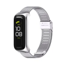 Metal Watchband Bracelet for Fitness Tracker - Smart Replacement Strap and Accessories (Silver)