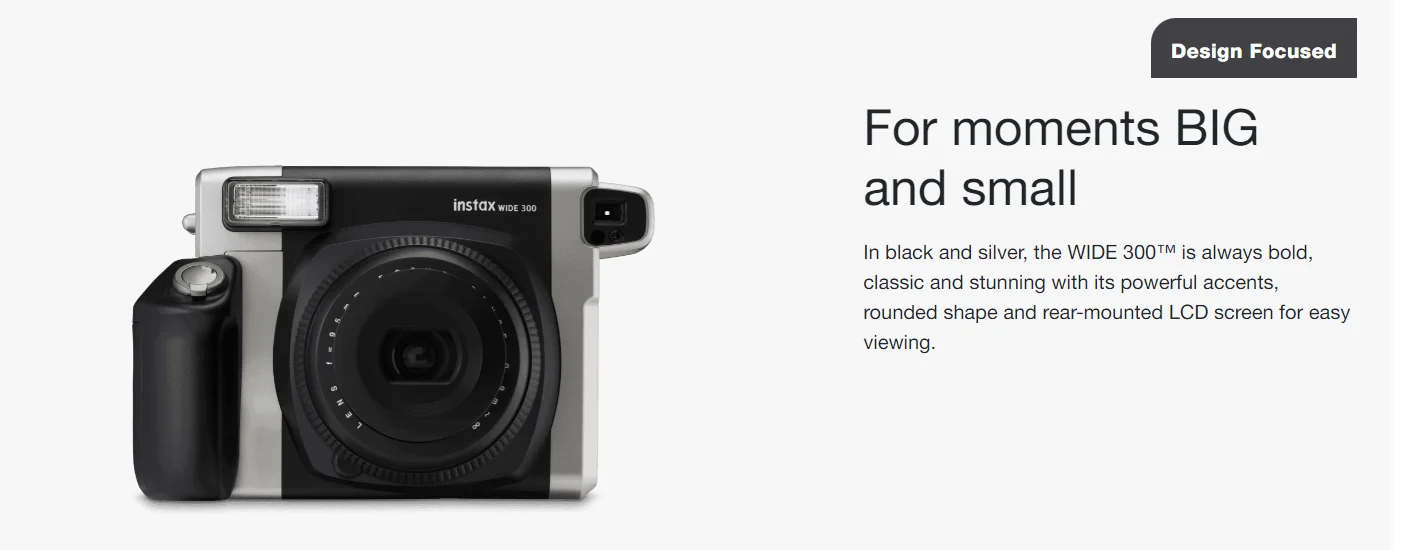 Fujifilm Instax Wide 300 Camera Black 5 Inch Photo Paper White Edge Film  Camera - AliExpress