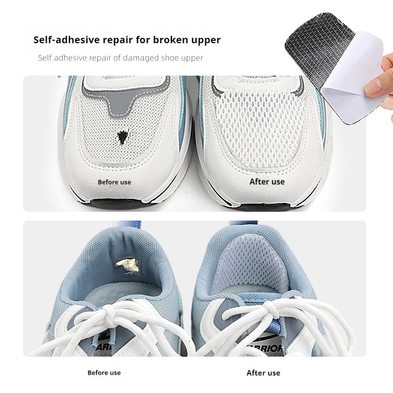 3Pair Mesh Sports Shoes Patches Shoe Pads Patch Tennis Heel Protector Adhesive Patch Repair Shoes heel protector shoe repair patches heel protector pads shoe repair stickers Heel Foot Care products
