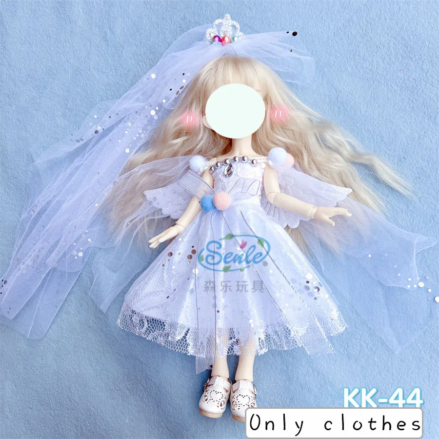 Hübsches Kleid Prinzessinnenkleidung für 30cm 1/6 Bjd DIY Puppenkleidung Puppenrock Mode Freizeitanzug Socken Spielzeugzubehör – Detail 8