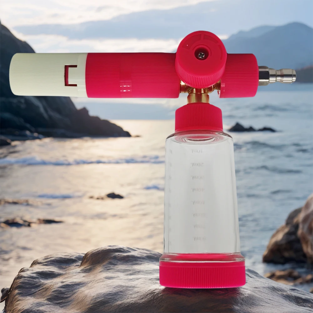 100ml Pressure Washer Gun with 1/4 Inch Quick Connector Car Wash Foam Sprayer Adjustable Foam Spray Pot for Cleaning Cars SUVs
