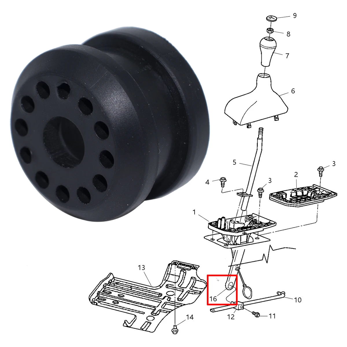 4X Grommet for Dodge Ram 1500 2500 3500 4x4 Transfer Case Shifter Linkage Control Lever Bushing 68078974AA 68078975AA 2002-2010