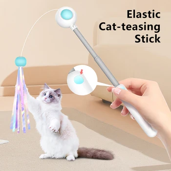 Cat Toys Cat Teaser Stick Freely Retractable And Replaceable Feather Toy Head Small And Flexible Cats.jpg