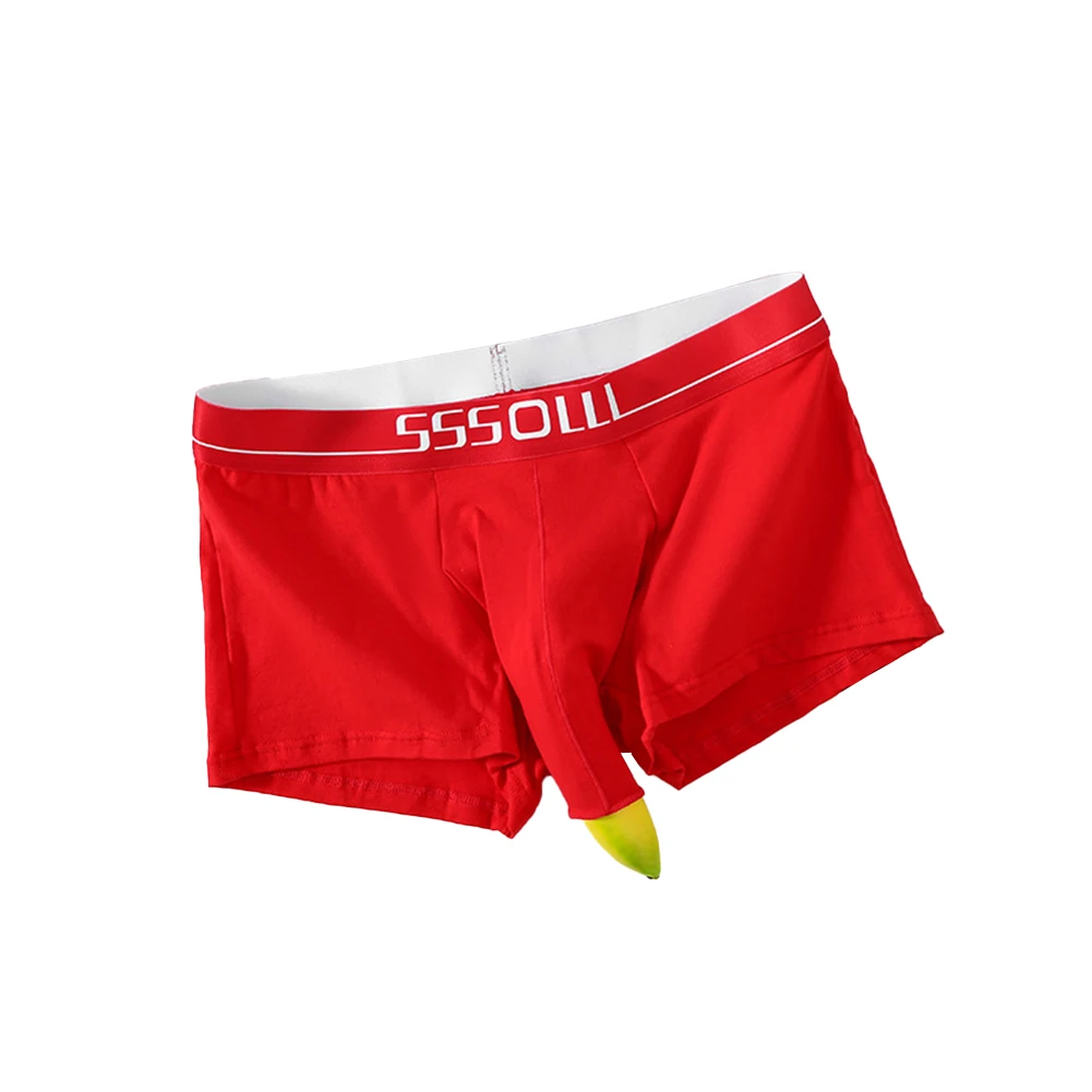 

Mens Cotton Open Sheath Bulge Pouch Boxer Briefs Shorts Comfortable Breathable Underwear Swimming Trunks