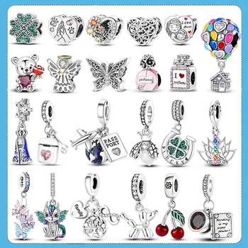 Hot Sale 925 Silver Charms Beads Perfume Animal Butterfly Pendants Fit Original Bracelet DIY Jewelry 1