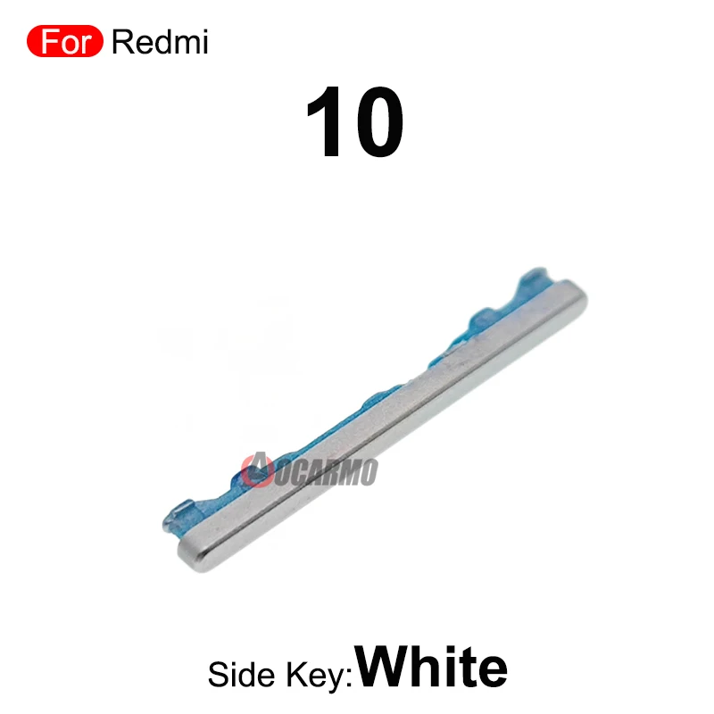 Redmi 10 전원 켜기 끄기 볼륨 버튼 교체 부품 용 1Pcs 검정색 파란색 흰색 측면 키