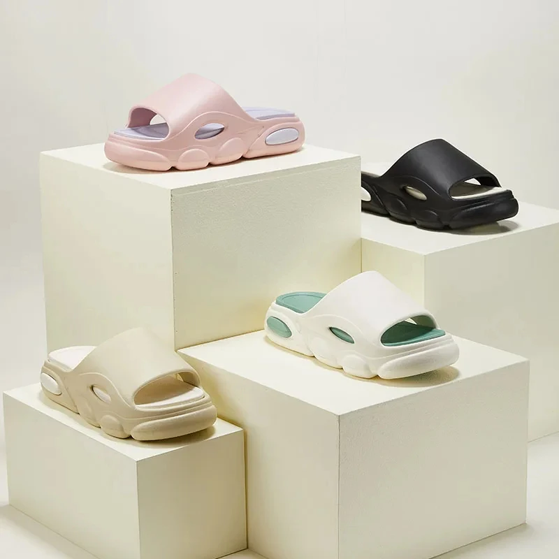 Eyriphy Women Platform Cloud Slippers Summer Breathable Soft Sole Sandals Thick Bottom Flat Slides Outdoor Open Toe Beach Shoes 3