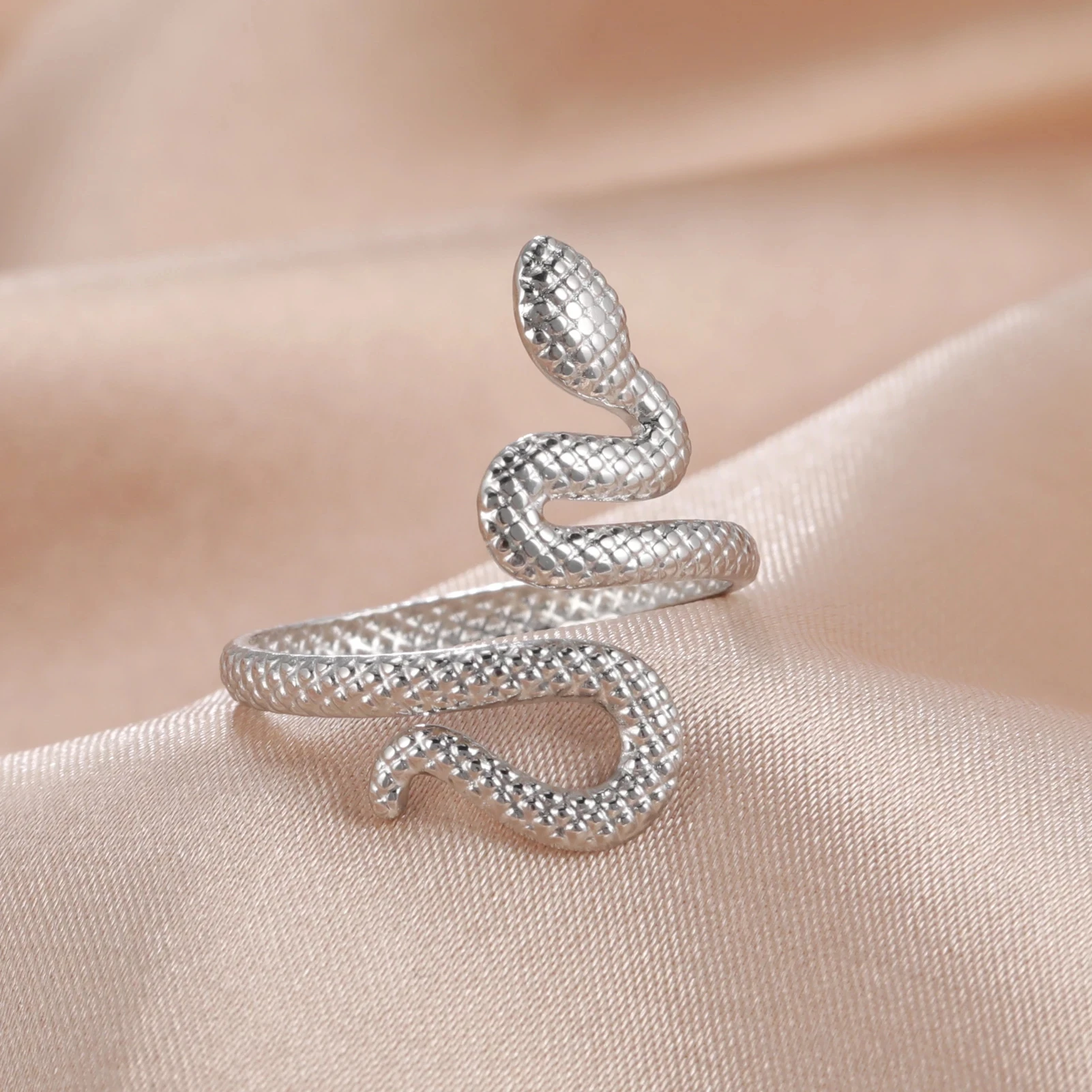 Couples rings Stainless steel ring Finger ring Adjustable rings Ring set Teamer Stainless Steel Ring Women Girls Couple Rings Heart Cat Paw Flower Snake Star Music Adjustable Finger Ring Jewelry Gifts