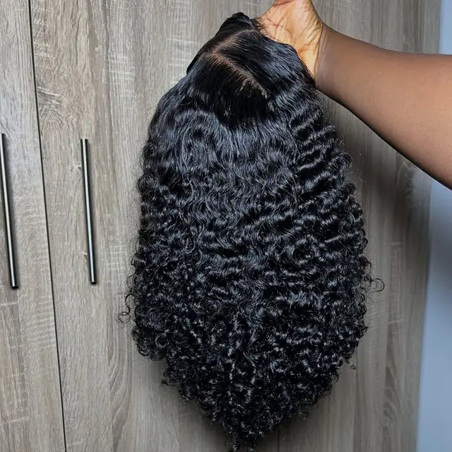Short Bob Blunt Cut Jerry Curly 13X4X1 Lace Front Wigs Synthetic Wig Preplucked With Baby Hair Bleached Knots Glueless Wig Party 1