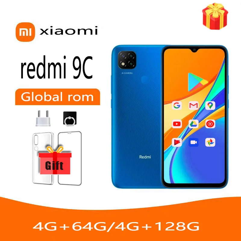 

Smartphone Xiaomi Redmi 9C Global firmware 64GB MediaTek, Helio G35, 6,53 pulgadas, Android 10, cámara de 1