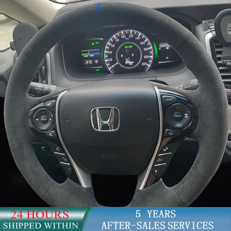 Car Steering Wheel Cover Non slip Suede Car Accessories For Honda
