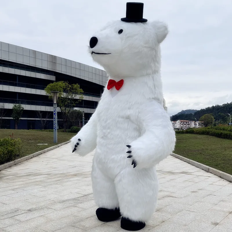 Giant Polar Bear Inflatable Costume Street Funny Polar Bear Mascot Costume Party Cosplay Plush Doll Inflatable Mascot Costume images - 6