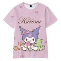 2023 Anime Cartoon Summer Kuromi T-Shirt My Melody Hello Kitty 3D Print Cartoons Clothes Kid Girl Boy Fashion T Shirt Casual Top 2