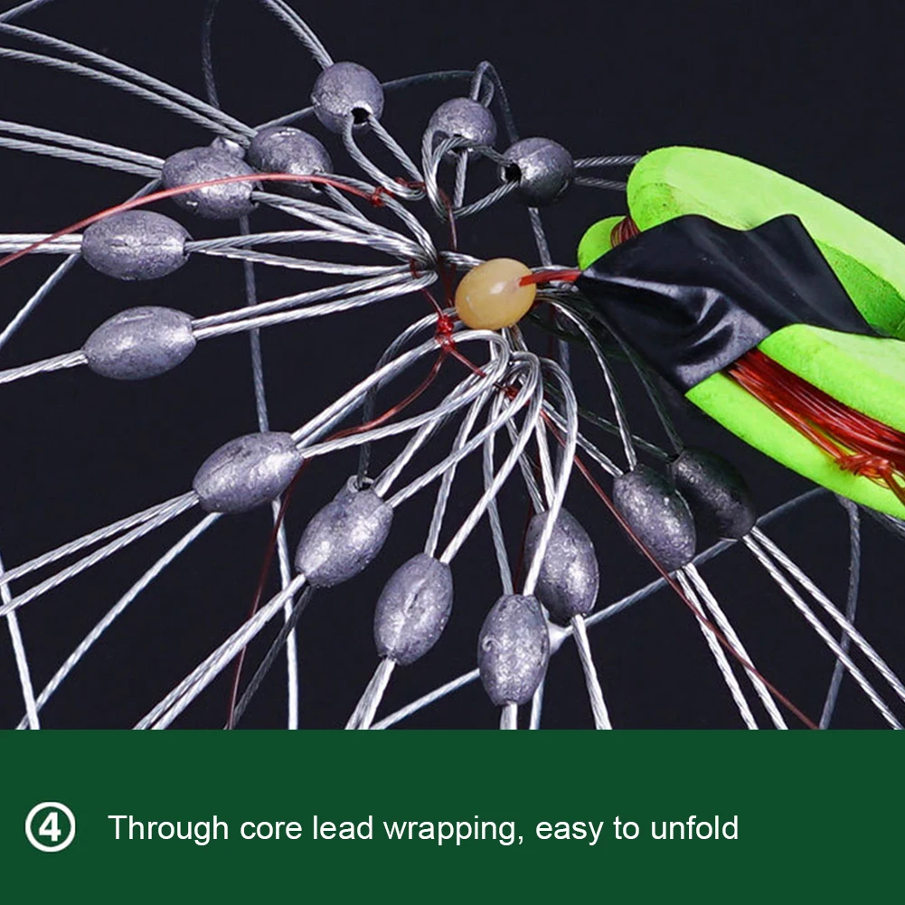 Fishing Crab Trap Net Automatic Open Closing Crab Fishing Traps Collapsible for Saltwater Seawater Outdoor Fishing Accessories