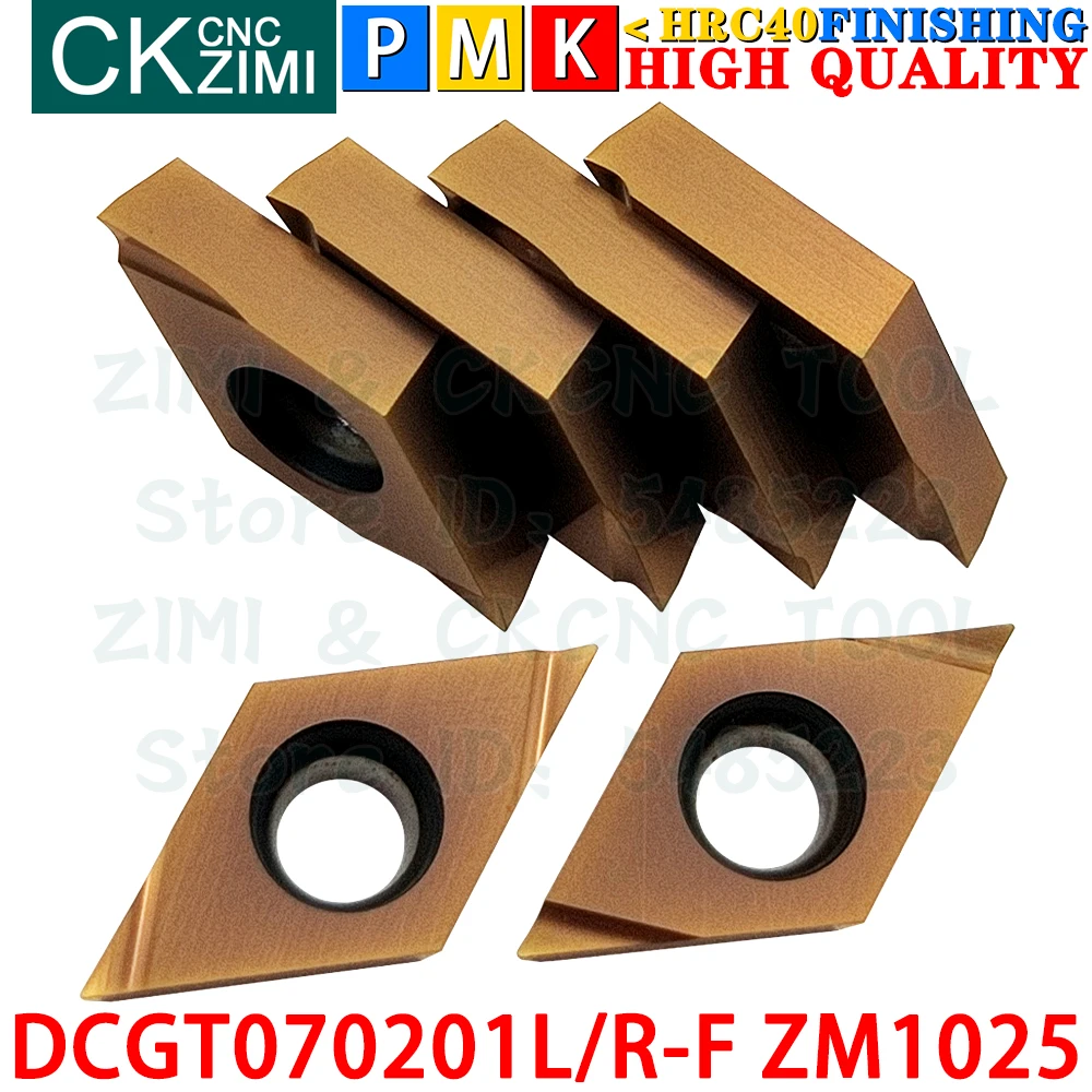 

DCGT070201L-F ZM1025 DCGT070201R-F ZM1025 DCGT0702 DCGT 0702 Твердосплавные вставки Отделка внешняя Инструменты для токарных пластин Механический токарный станок с ЧПУ Режущие инструменты