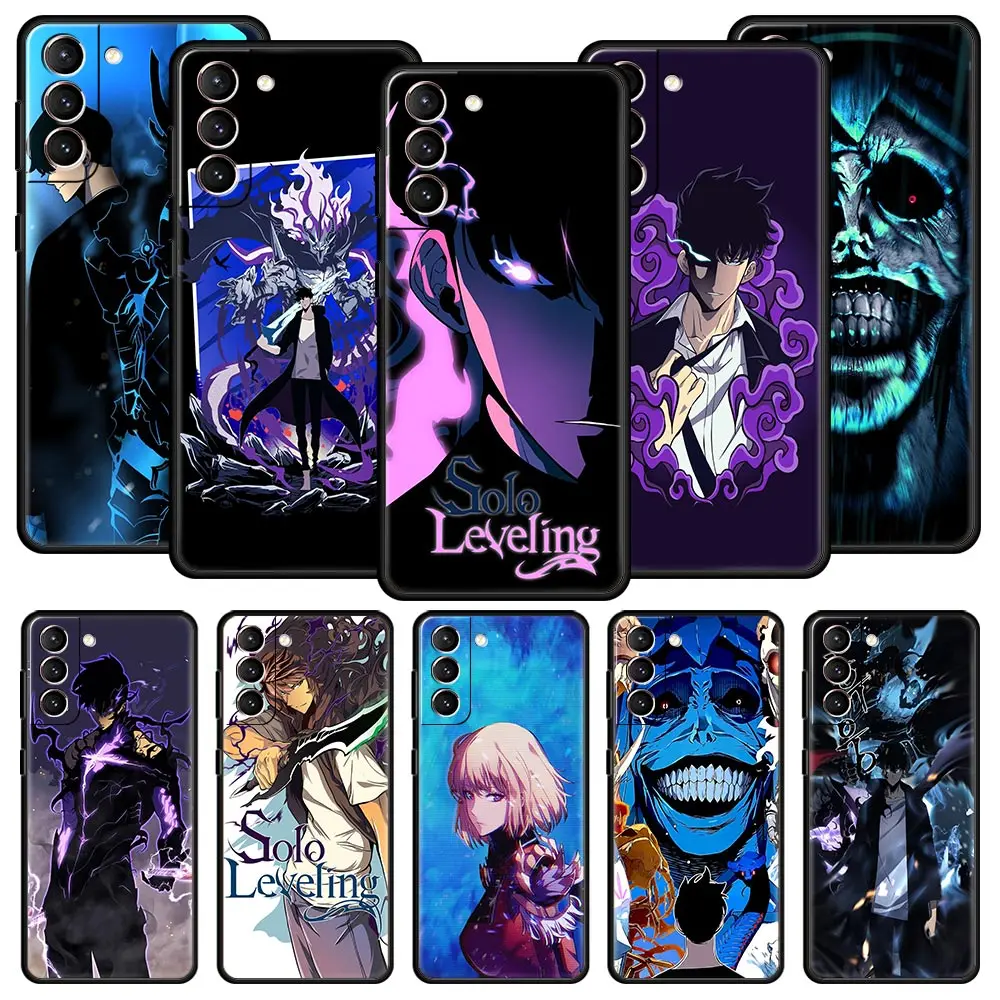 

Anime Solo Leveling Phone Case For Samsung Galaxy S23 S22 Ultra S20 S21 FE 5G S10 S9 Plus S10E S8 S7 Edge Soft TPU Pattern Cover