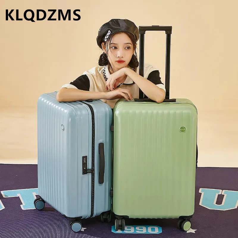 

KLQDZMS 20"22"24"26 Inch Suitcase New Ladies Boarding Box Men's Trolley Case Strong and Durable Password Box Rolling Luggage