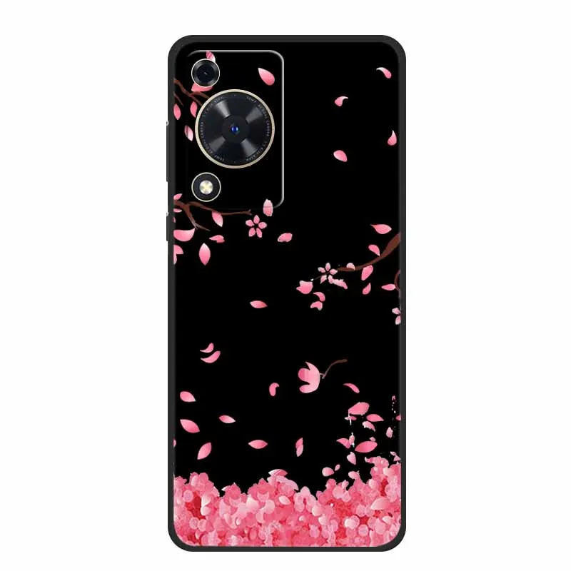 Black Silicone Soft Phone Case with Cartoon Design