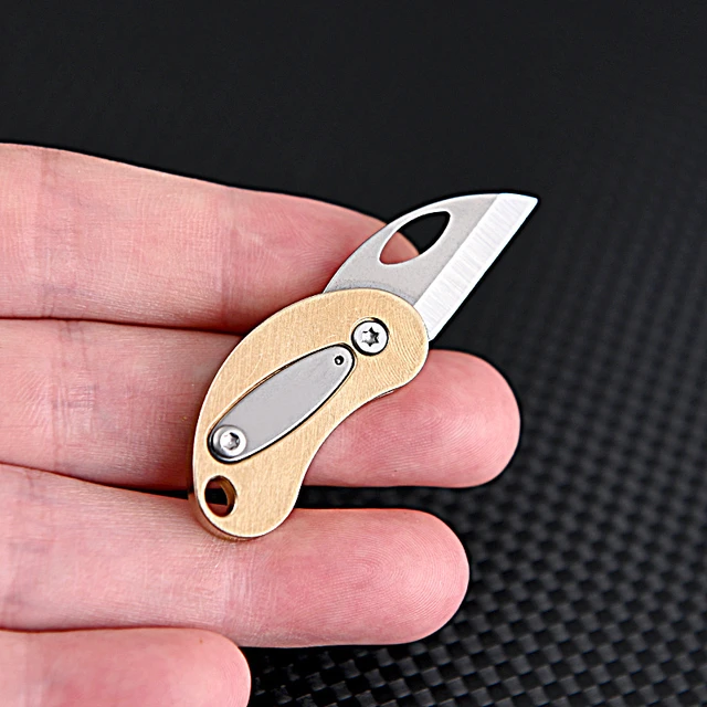 Stainless Steel 3Cr13 Sliding Blade Utility Knife EDC Keychain