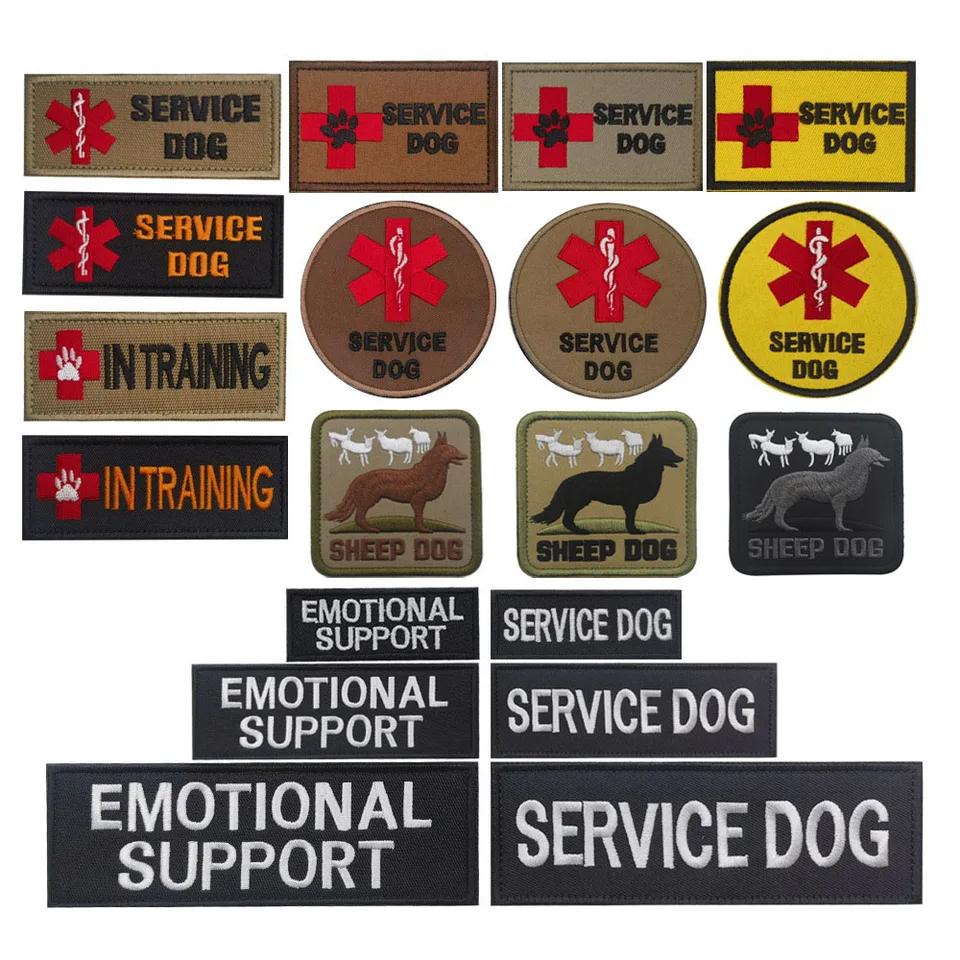 Service Dog Vest Patch Badge Tactical Hook Embroidery Patches