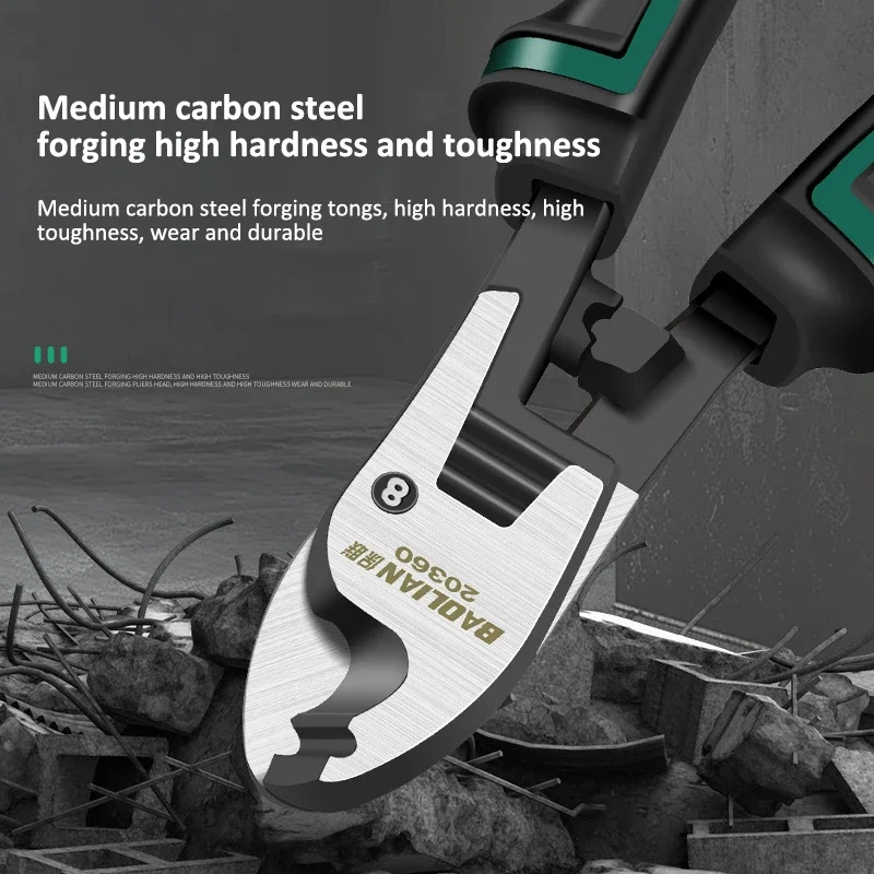 Multifunctional Manual Diagonal Pliers Durable Wire Cable Cutters 6 8 10 Inch Hardware Tools Universal Electrician