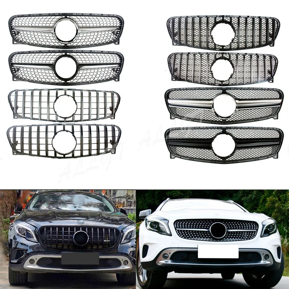 

Передний гоночный заготовка бампер решетка верхняя Facelift грили для Mercedes Benz GLA- Class X156 2014 2015 2016 Diamond GTR