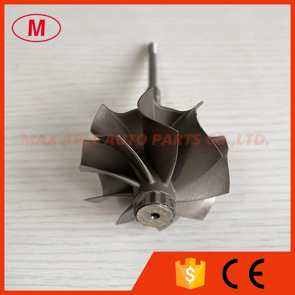 GTB25 54/57mm 9 blades journal bearing turbine wheel&shaft /turbine shaft&wheel