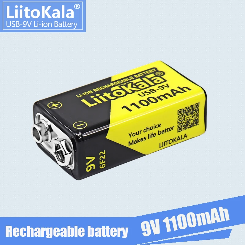 1шт.LiitoKalaUSB-9В1100мАчлитий-ионнаяаккумуляторнаябатареяподходитдляигрушечнойкамеры,мультиметра,пультадистанционногоуправления,микрофонаKTV-AliExpress44