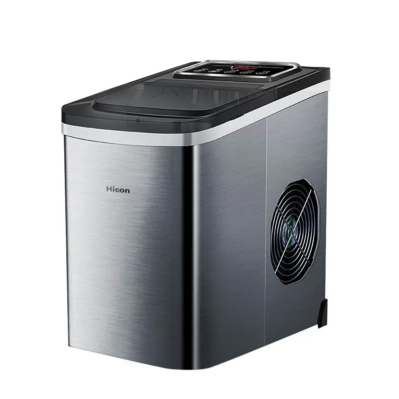 

220V Electric Ice Maker 15KG/24H Bullet Cylindrical Home Ice Cube Making Machine Countertop for Commercial Small Milk Tea Shop