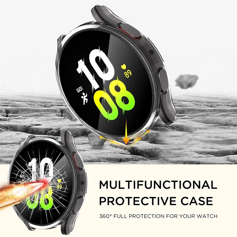 Funda de TPU para Samsung Galaxy watch 6, 5, 44mm, 40mm, protector de  pantalla chapado, carcasa de parachoques envolvente, Galaxy watch 4, 40mm,  44mm - AliExpress